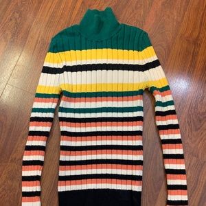Forever 21 Striped Turtleneck